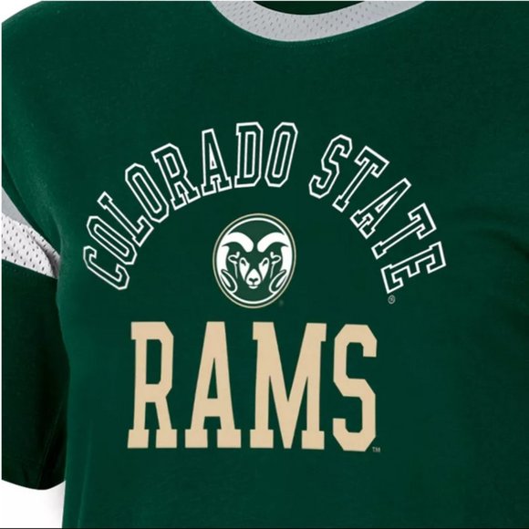 NCAA Colorado State Rams Women's Short Sleeve Stripe T-Shirt S 4/6 - Picture 2 of 3